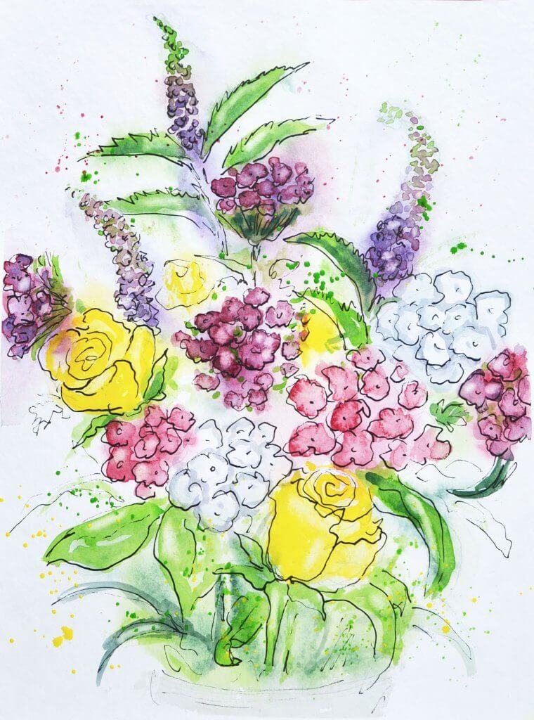 Aquarell Blumenstrauss